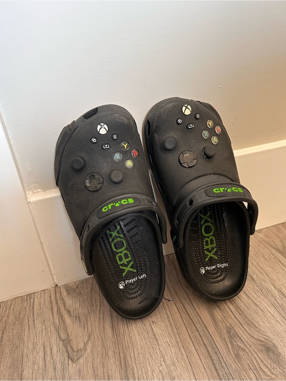 CROCS Black Xbox Controller Clog with Green Accents